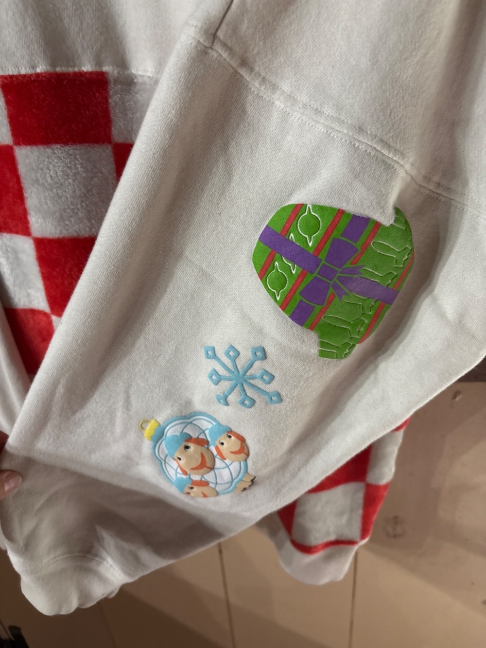 Disney Pixar Holiday Checker Christmas Spirit Jersey from the 2022 holiday XXL - Picture 4 of 5